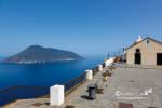 old church, Quattropani with view to Salina Island